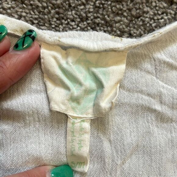 Z&L gold and white palm tree swimsuit cover up size S - Picture 10 of 13